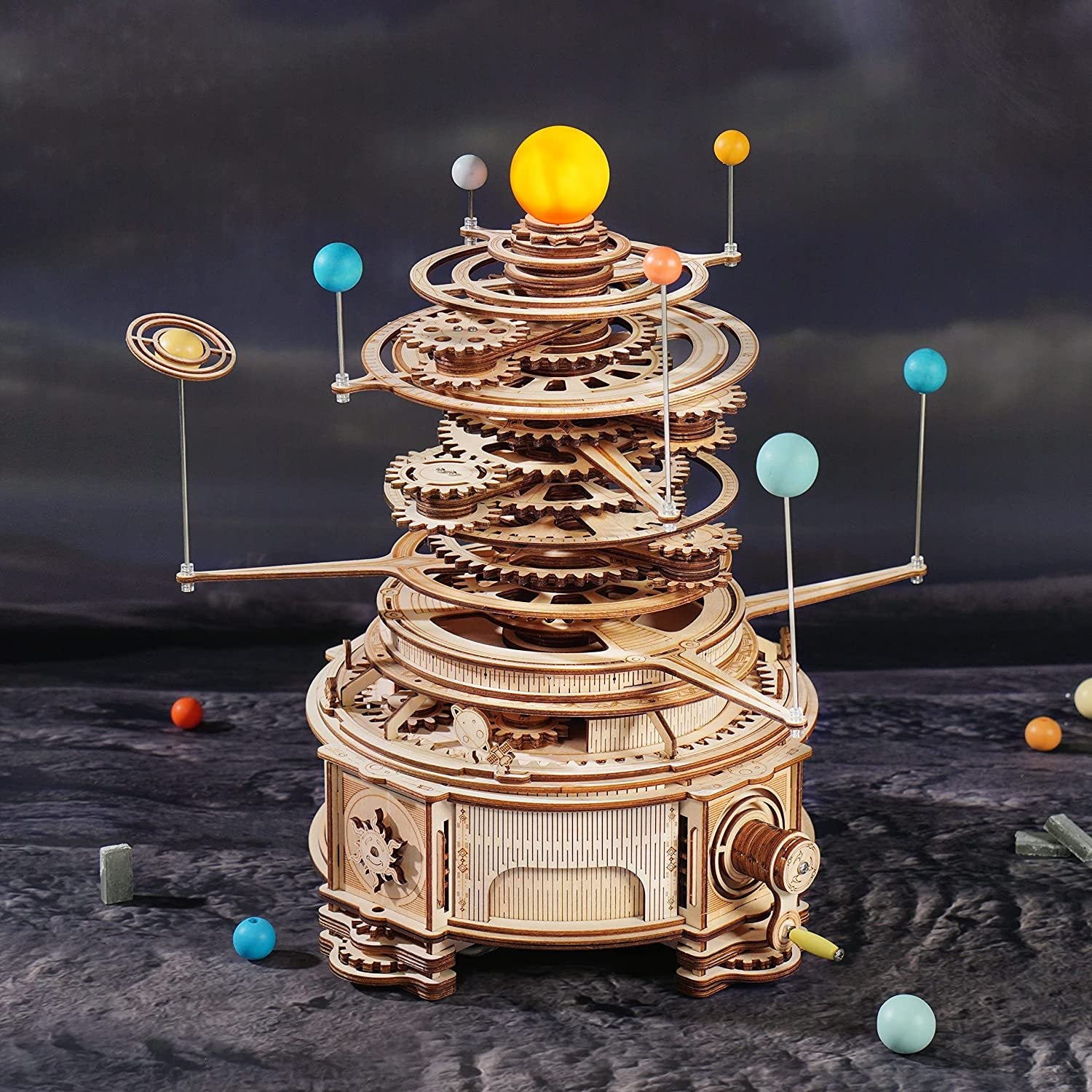 Planetario Mecánico 3D de Madera – Puzzle Educativo Robotime