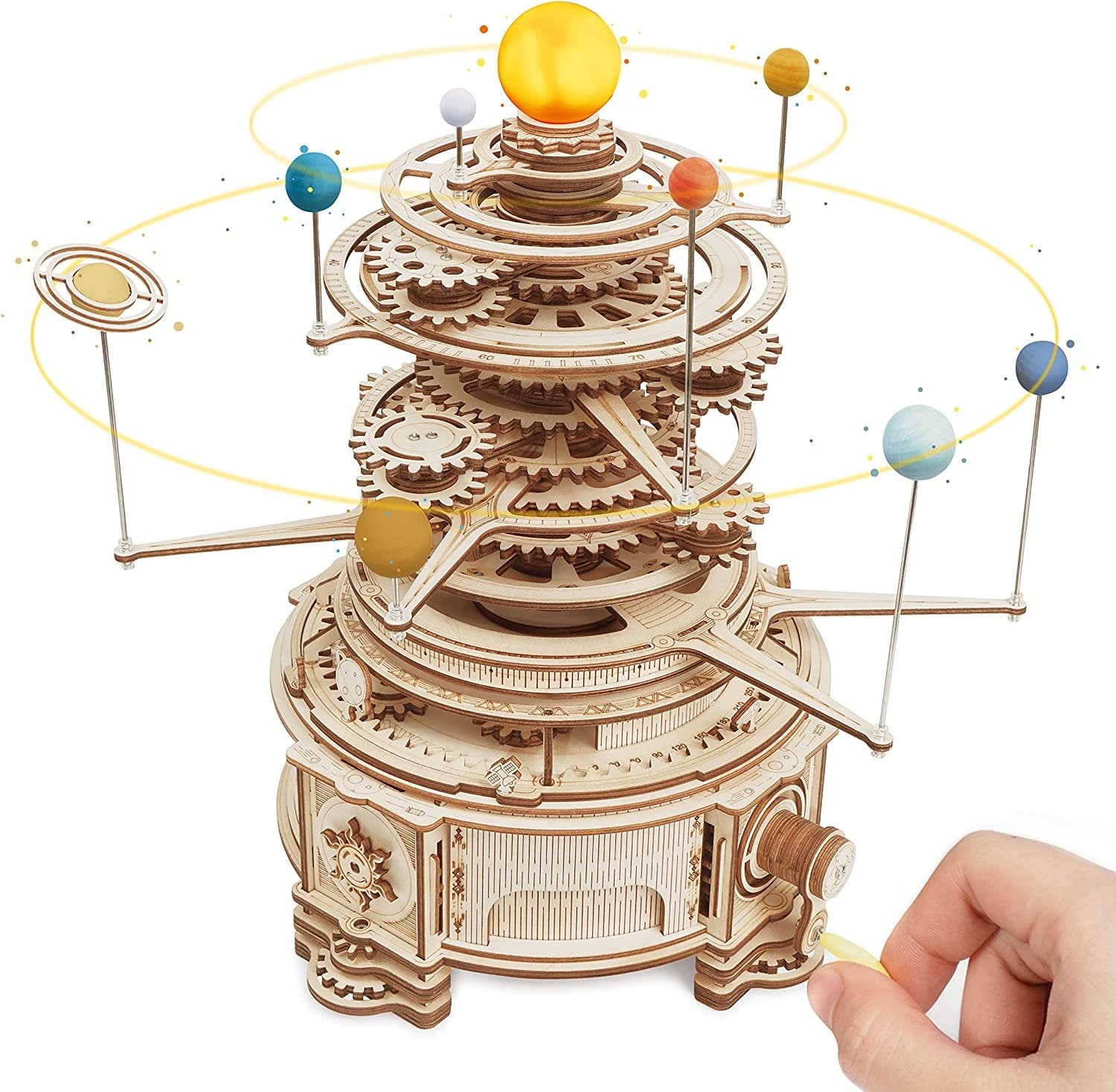 Planetario Mecánico 3D de Madera – Puzzle Educativo Robotime